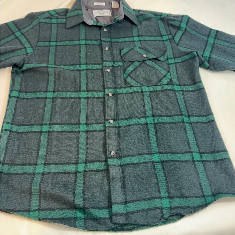 Northwest Territory‎ Green and Black Window Pane Men Shirt Size Large
